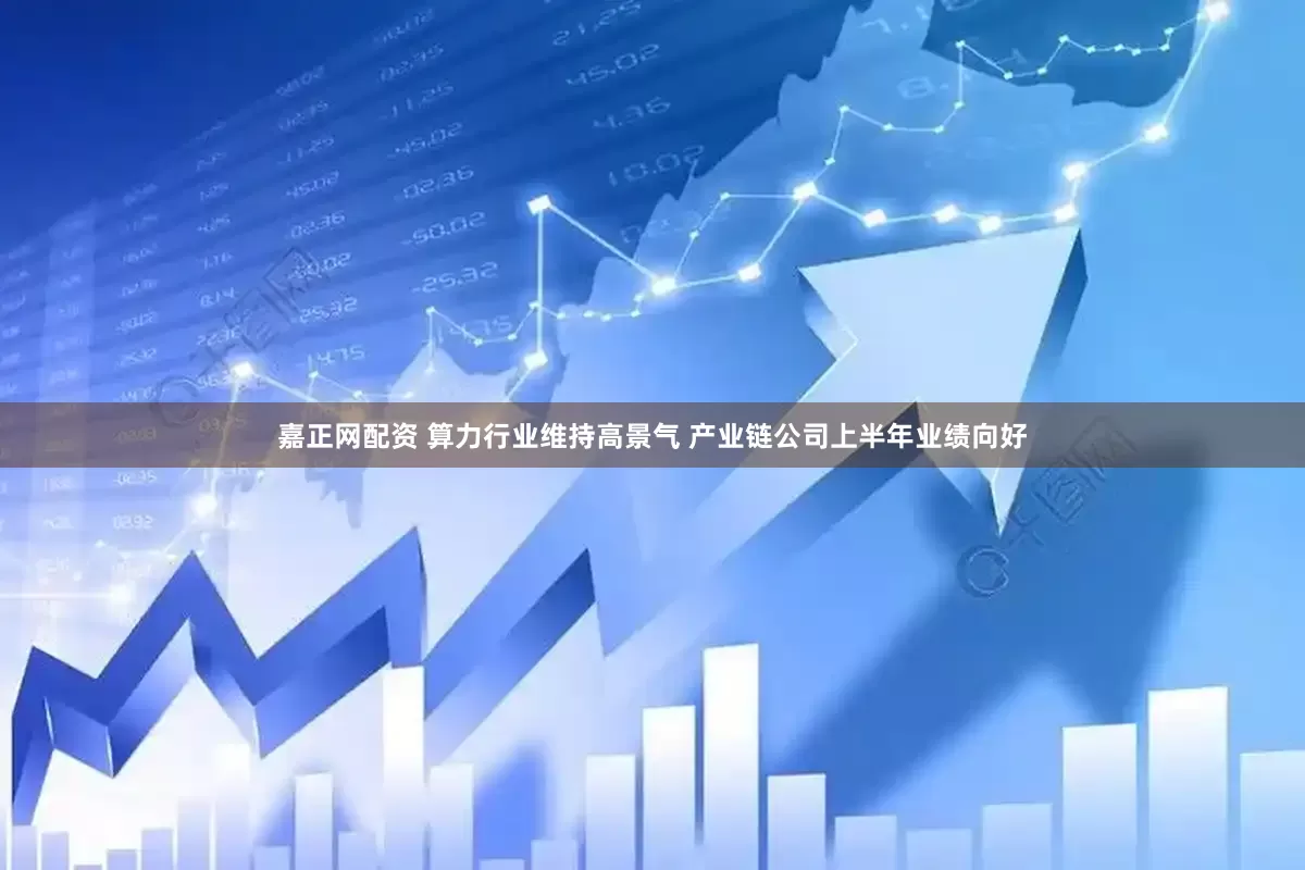 嘉正网配资 算力行业维持高景气 产业链公司上半年业绩向好