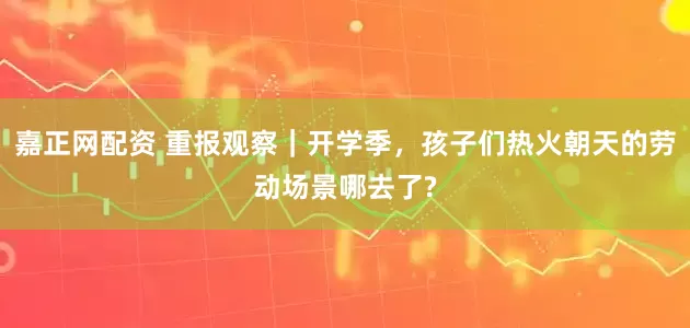 嘉正网配资 重报观察｜开学季，孩子们热火朝天的劳动场景哪去了?